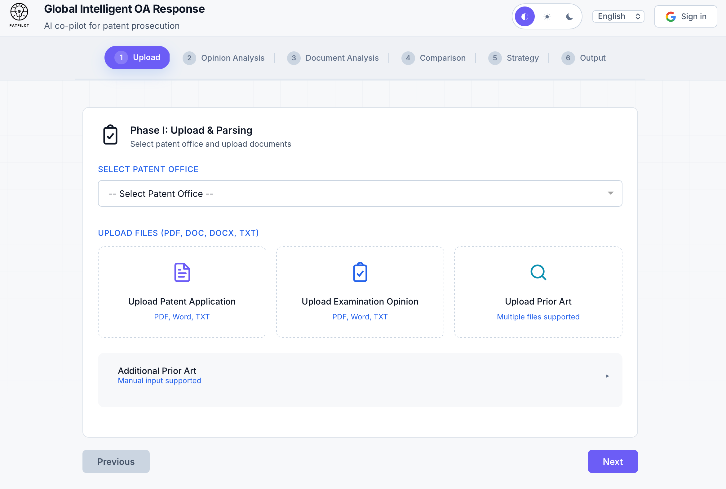 PATPILOT strategy screenshot