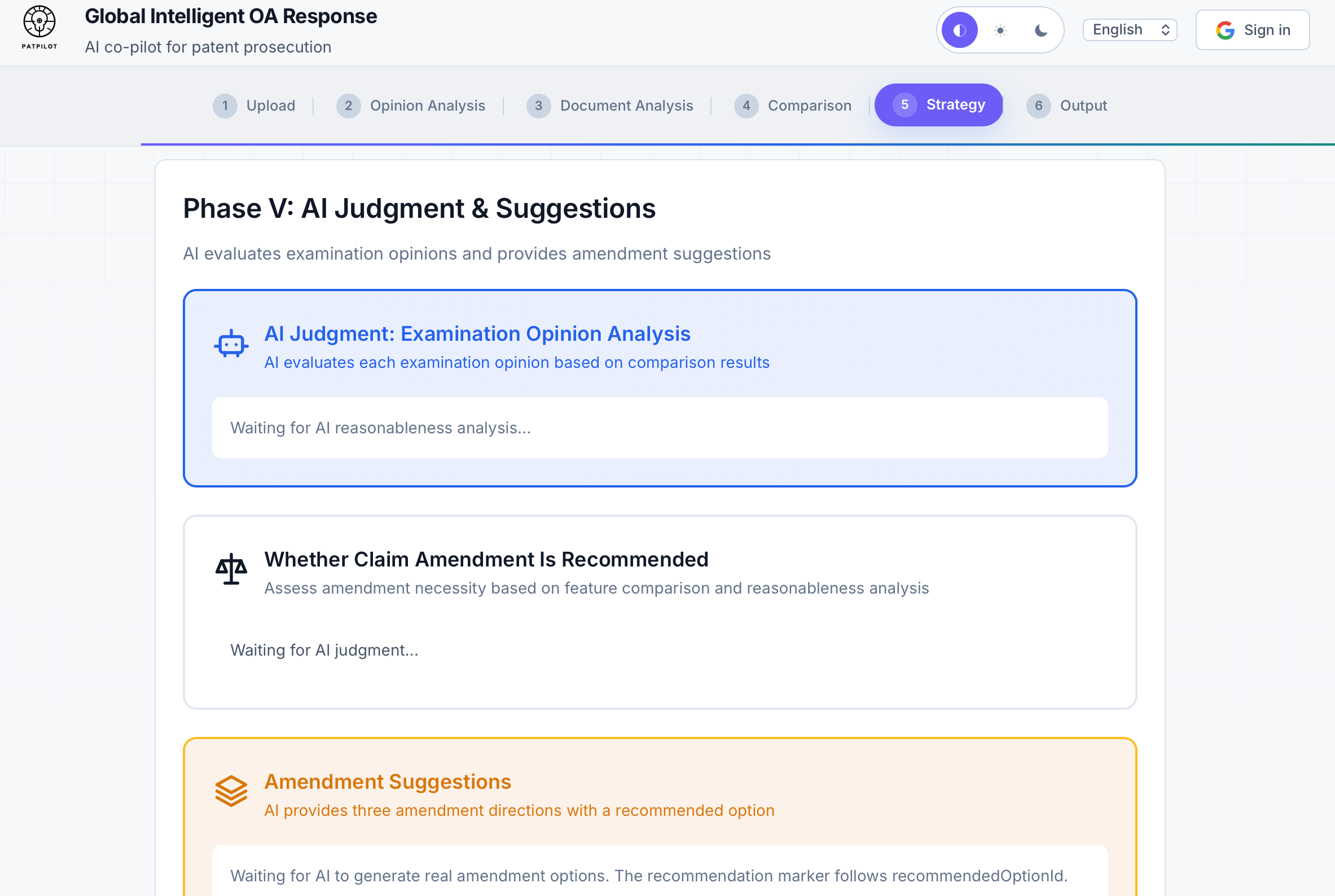 PATPILOT workflow screenshot